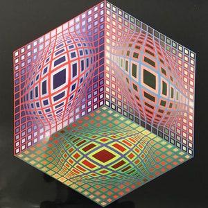 Victor Vasarely (1908-1997) &quot;TEST-2&quot; Original heliogravure on paper