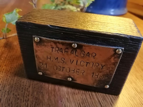 HMS VICTORY, Battle of Trafalgar, a Small Wood and Brass Plaque Memorial  Piece - Etsy UK
