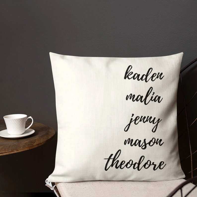 Family Names Throw Pillows Personalized Name Cushion Covers Etsy