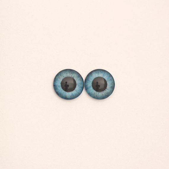 10mm Blue Dog Animal Glass Doll Eyes Art Doll Parts Jewelry Making Taxidermy Art