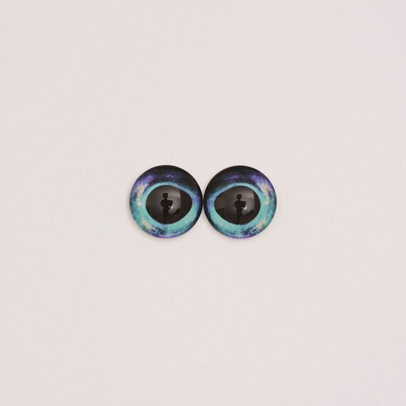 8mm Blue Dog Animal Glass Doll Eyes Art Doll Parts Jewelry Making Taxidermy Art