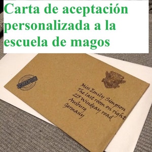 Carta de aceptación personalizada a la escuela mágica con entradas. Personalized Wizard's Letter // witchcraft letter your own LOST IN POST