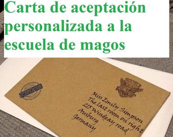 Personalized Wizard School Acceptance Letter with Ticket Options