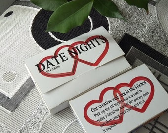 Couples Gift Box Date night cards First anniversary boyfriend 1st one year anniversary. fun gomantic original Anniversary Gift "Date Nights"