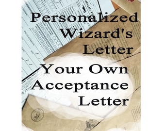 Personalized Wizard School Acceptance Letter with Wax Seal