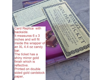 Chocolate Factory Golden Ticket replica