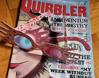 Magazine Quibbler avec pages intérieures Luna Lovegood Spectrespecs Luna Lovegood Lunettes Luna Spectrespecs Lovegood verres en carton papier