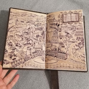 Leather Bound Wizard Magic Book Set, Gold Foil Embossed, master soul binding harry to buy handmade craft smell genuine leather potter art image 10