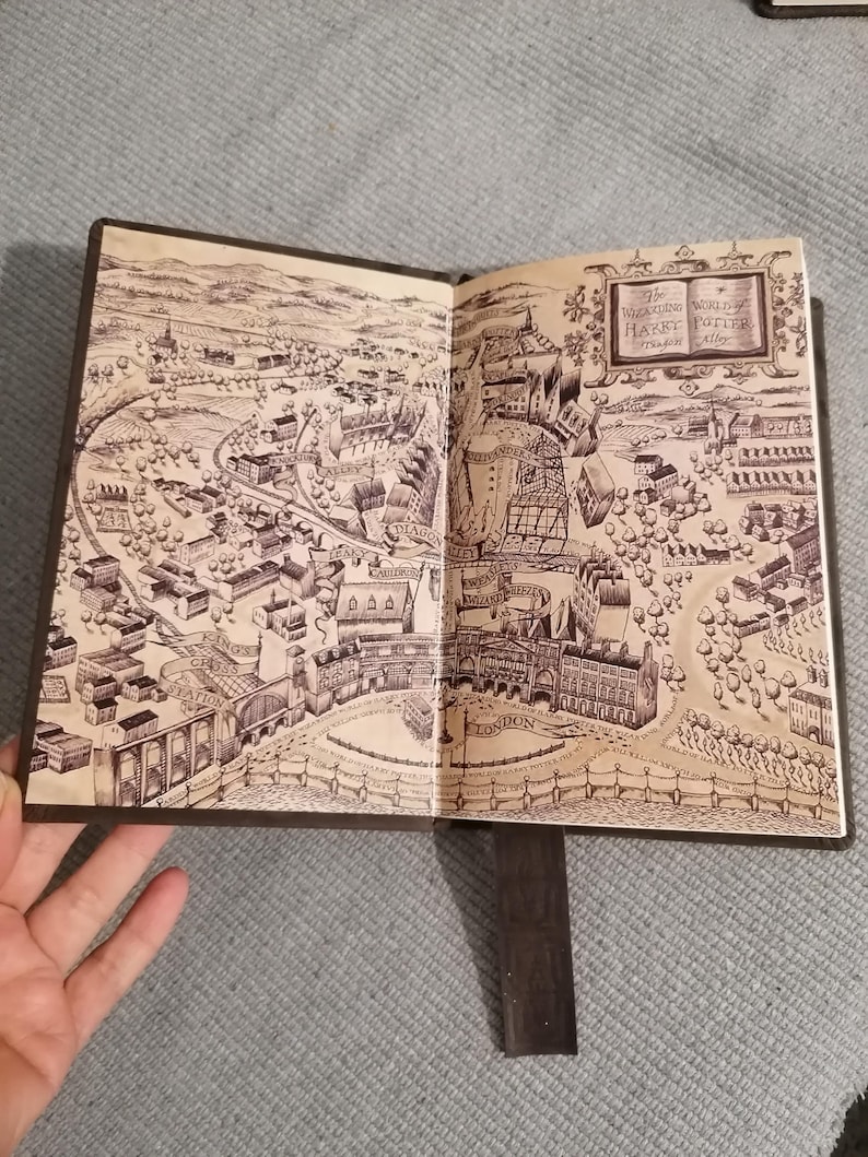 Leather Bound Wizard Magic Book Set, Gold Foil Embossed, master soul binding harry to buy handmade craft smell genuine leather potter art image 10