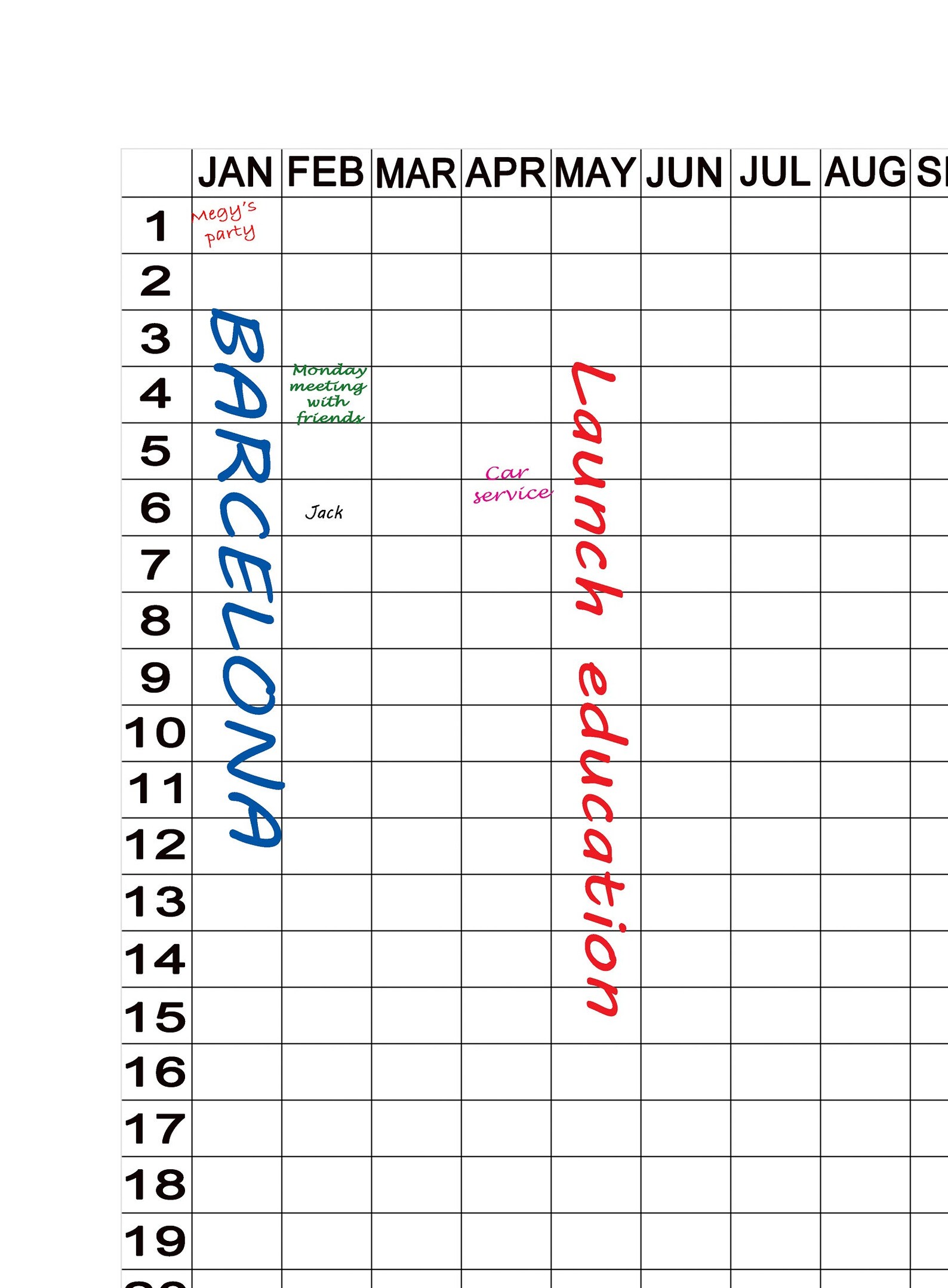 The Forever Wall Calendar Instant Download Printable Etsy