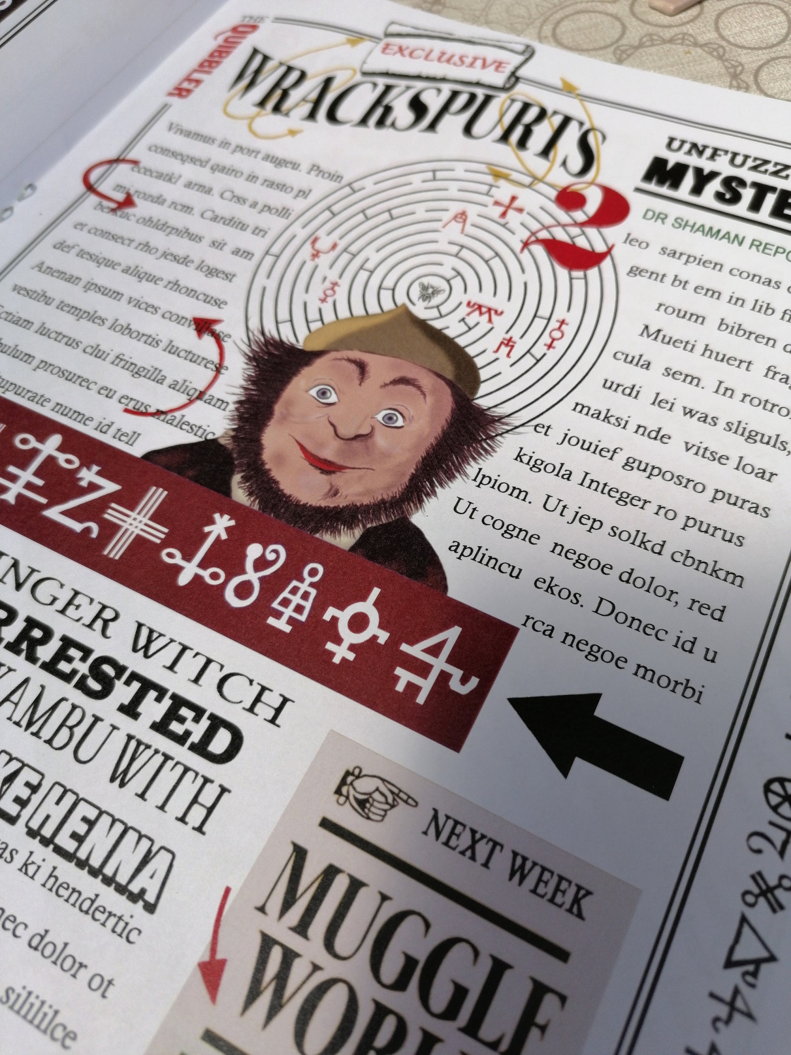 Quibbler magazine with interior pages Luna Lovegood | Etsy