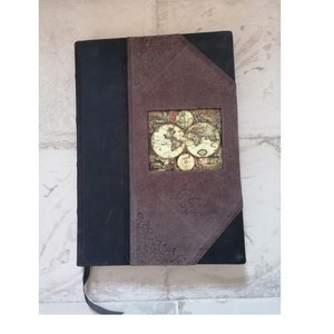 Handmade PRACTICAL MAGIC Book of shadows antiqued genuine leather scrapbooking notebook Secret Diary unique aged pages hardcover bookmark