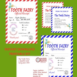 Tooth Fairy Receipt, Tooth Fairy Printable Boys and Girls, Tooth Fairy ...
