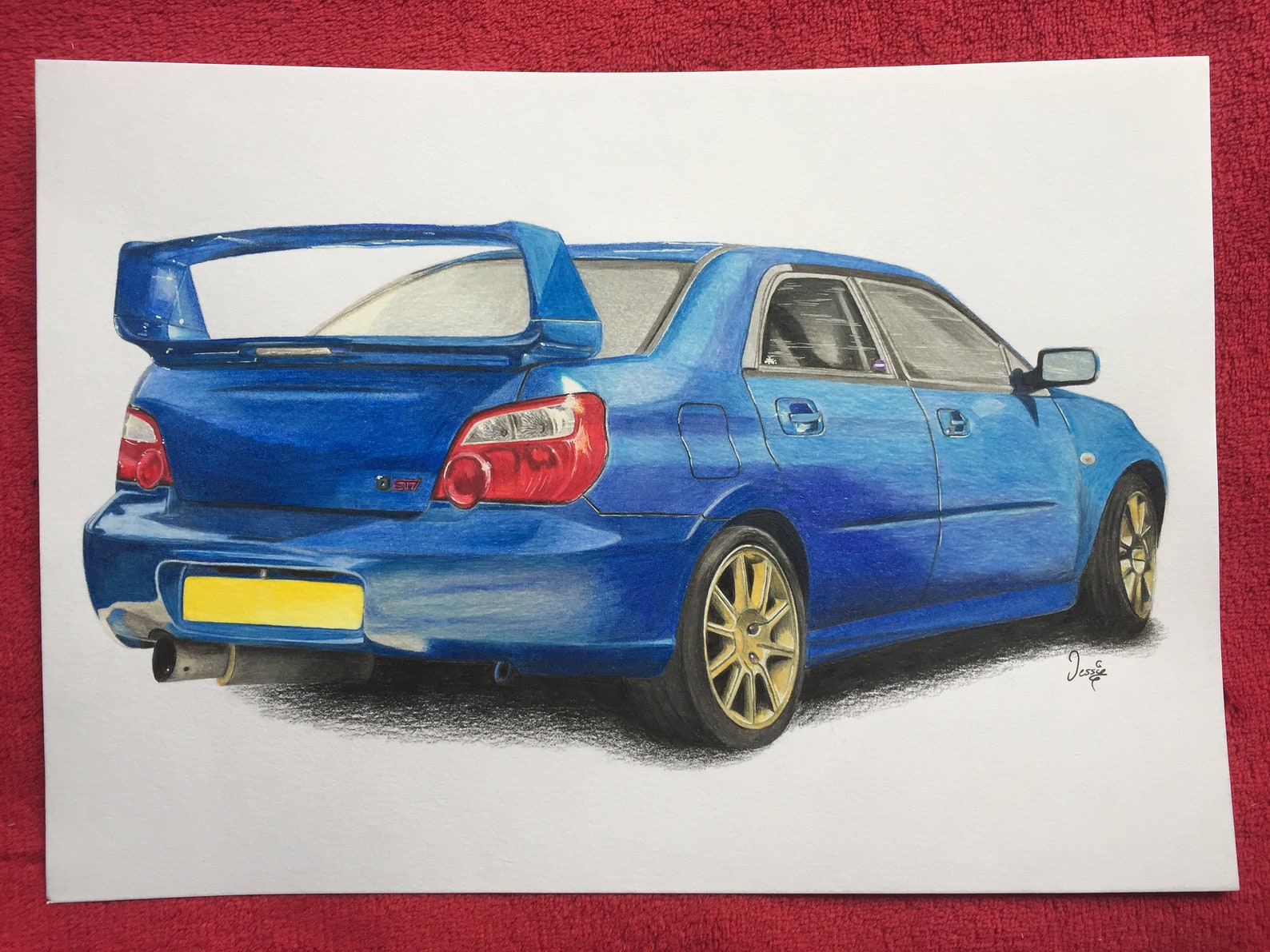 Car / Vehicle Coloured Pencil Drawing A4/A3 Etsy Israel