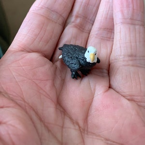 Miniature bald eagle for diorama