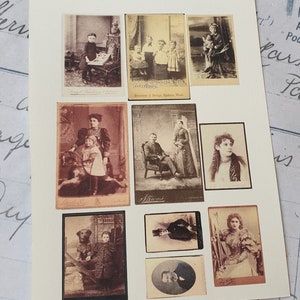 KEIN DIGITALES, echtes PAPIER Blatt mit antiken Fotos Fotografie Miniatur Antikes Foto