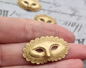 3 masks, bendable - brass