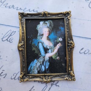 Miniature Frame with Marie Antoinette OR Shakespeare - Dollhouse Frame Picture Frame Classical Baroque Victorian Rococo Ornate Gothic
