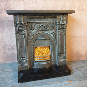 Dollhouse Halloween Fireplace Dollhouse Miniature