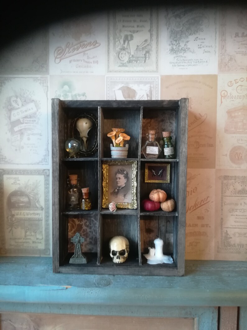 Wooden Display Box 9 Compartments. With a Glass Sliding Lid Etsy UK