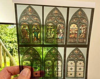 ドールハウス 6ピース ステンドグラス風 6 x 3,5 cm nr21 - Etsy 日本