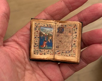 Miniature book medieval - handmade- dollhouse-diorama