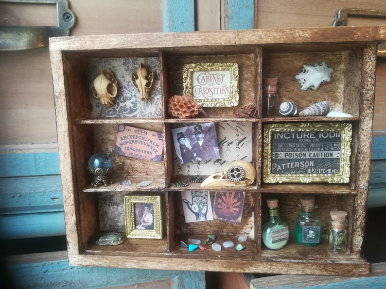 Wooden Display Box 9 Compartments. With a Glass Sliding Lid Etsy UK