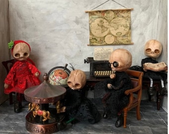 Tutorial PDF Miniature skeleton doll  DIY Paperclay clay