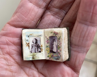 Miniatur Puppenhaus Fotoalbum, Maßstab 1:12 Viktorianischen Stil Buch