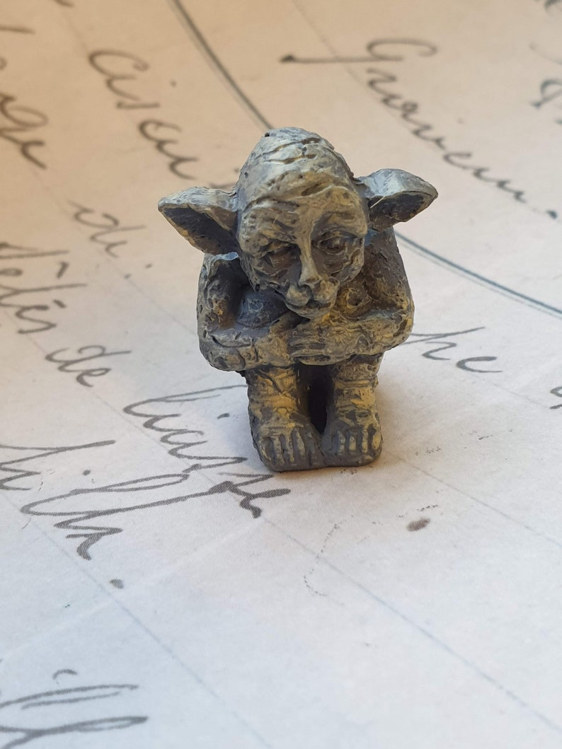 Miniature Troll Stone Gremlin Goblin Gargoyle Fantasy Garden Etsy