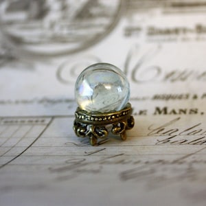 Sfera di cristallo in miniatura, cartomante, sfera di vetro, decorazione mistica per casa delle bambole, sfera di cristallo mini piccola