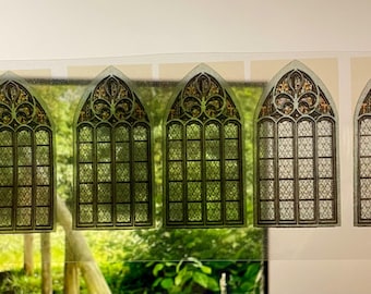 Dollhouse stained glass effect 5 windows nr v20
