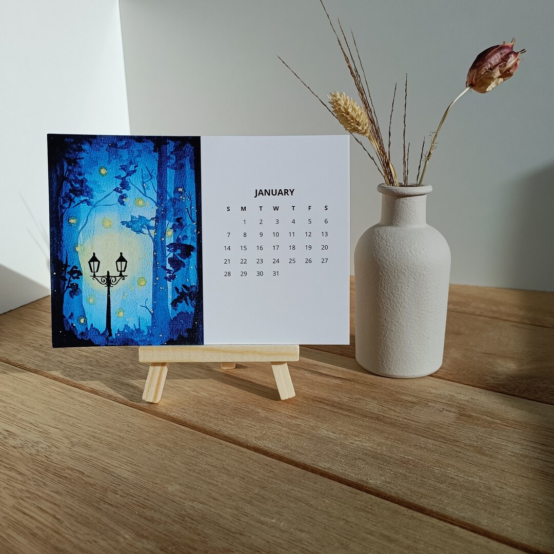 2024 Desk Calendar, Art Calendar, Art Calendar, Mini Desk Calendar