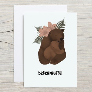 Biglietto di auguri Berenknuffel (piegato) con busta, biglietto disegnato a mano, abbraccio dell'orso, biglietto di auguri olandese