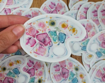 Maler Palette Sticker, niedliche Sticker, Kunst Sticker, Künstler Sticker, ästhetische Sticker, Kunst Sticker, Künstler, Maler