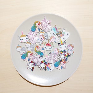 Unicorn Acrylic Charms Mix 2 & 3 cm