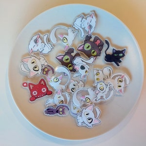 Anime Cats Acrylic Charms 4 cm