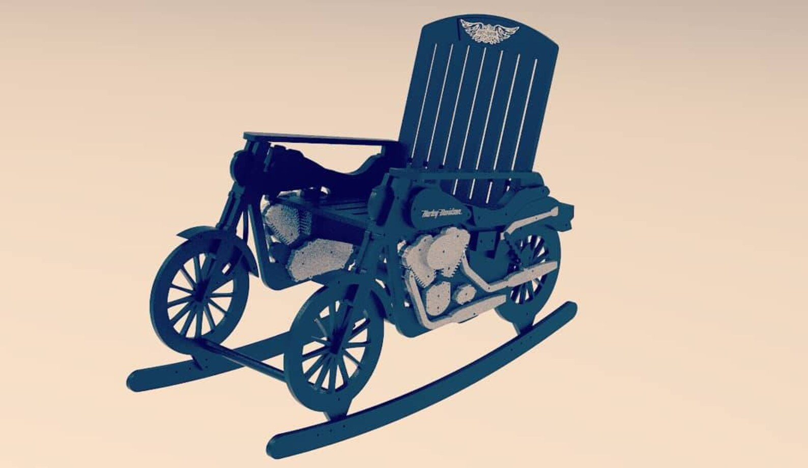 Crazy moto rocking Chair Harley Davidson Dyna super glide Etsy