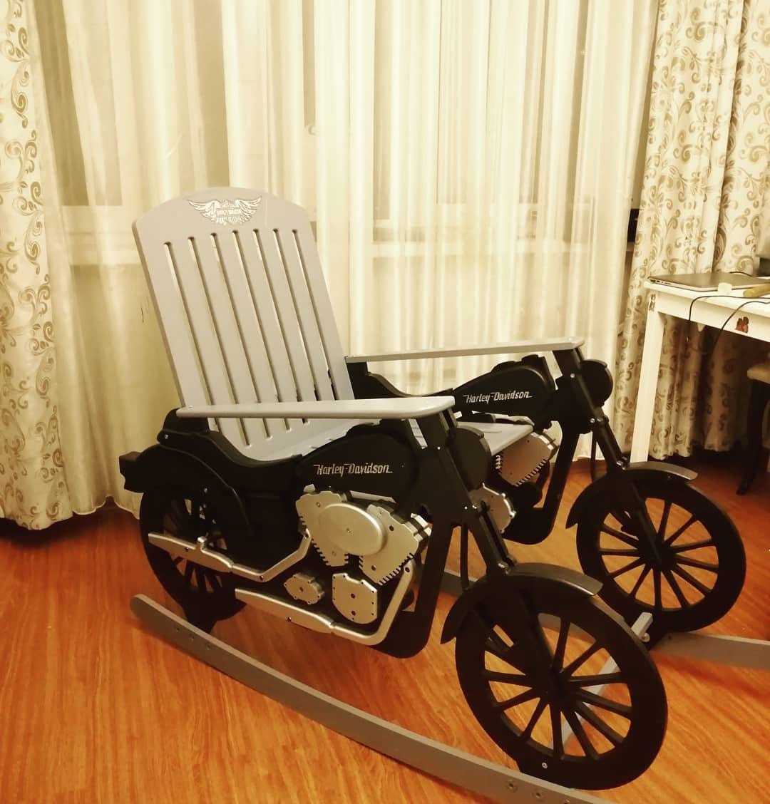 Crazy moto rocking Chair Harley Davidson Dyna super glide Etsy