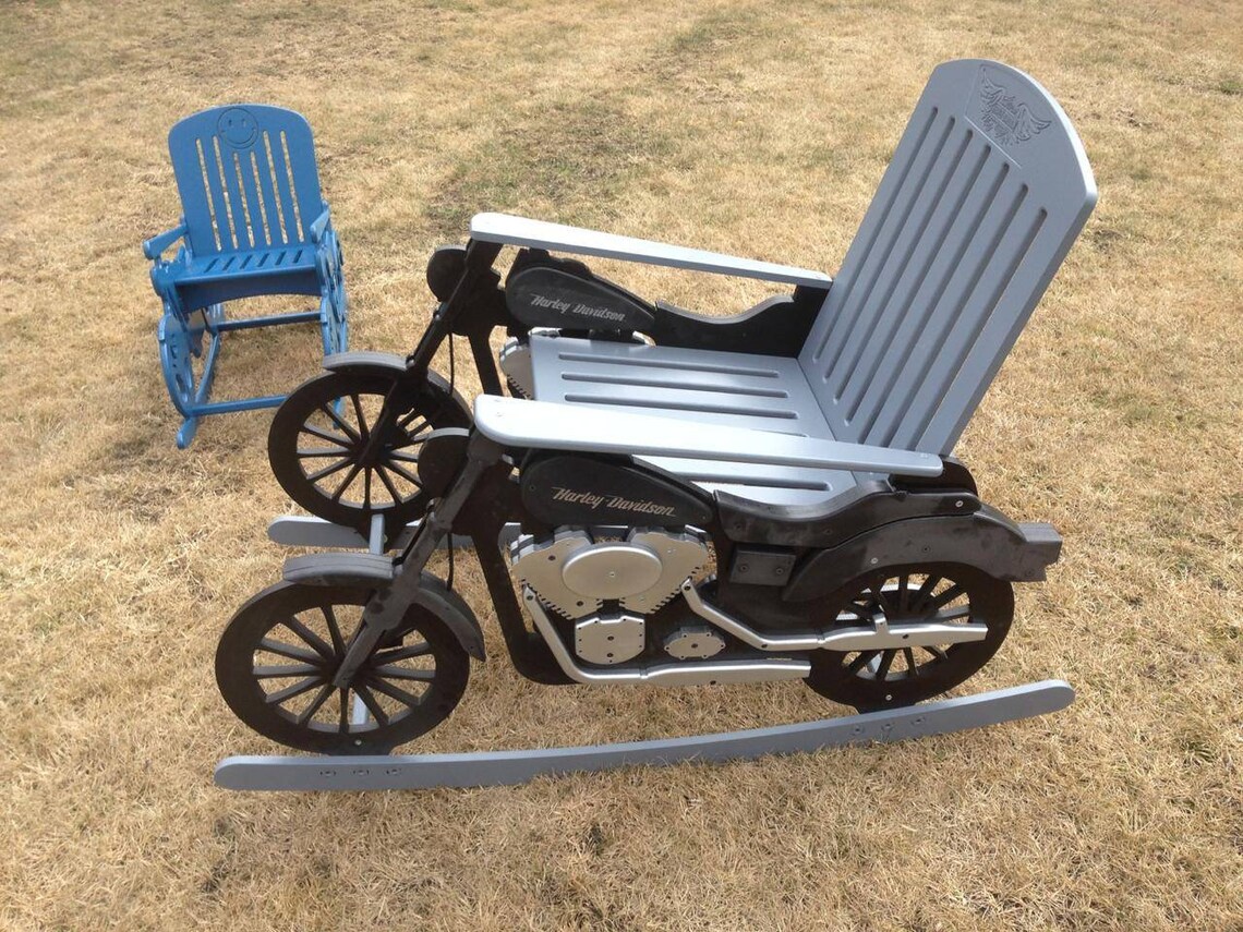 Crazy moto rocking Chair Harley Davidson Dyna super glide Etsy