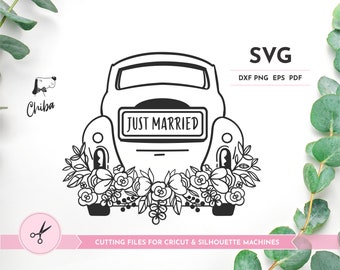 Svg Hochzeitsauto Etsy