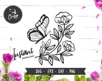 Free Free Butterfly Flower Svg 86 SVG PNG EPS DXF File