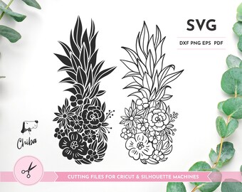 Download Floral Pineapple Svg Etsy