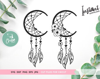Download Free Moon Feathers Svg Etsy SVG Cut Files