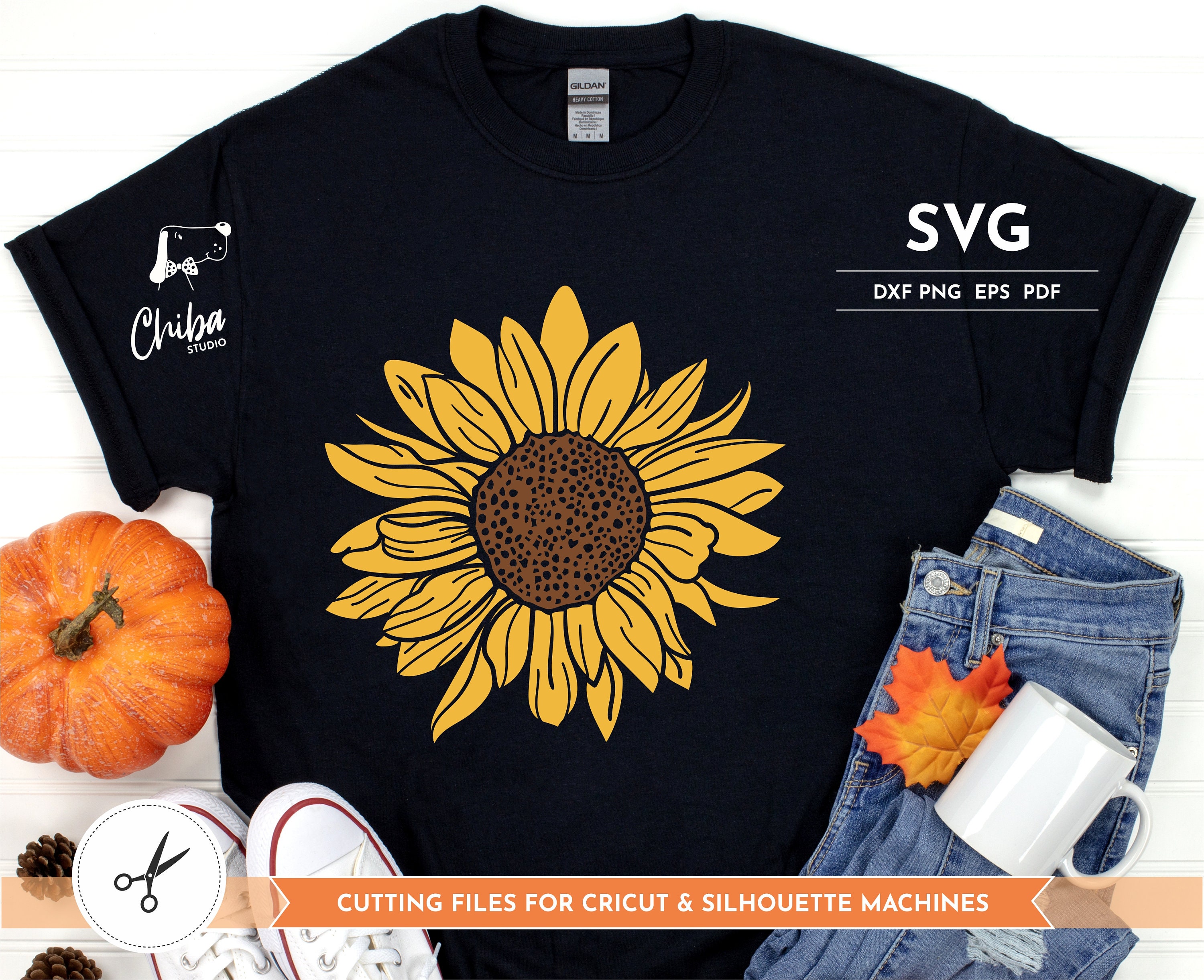 Download Realistic Sunflower Svg Sunflowers Svg Flower Svg Sunflower Etsy