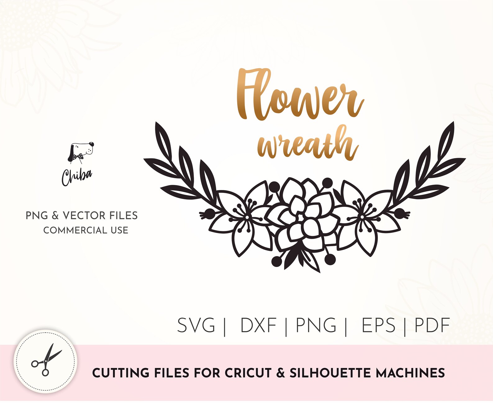 Floral Swag Svg Flower Svg Flower Wreath Svg Wedding Flower | Etsy