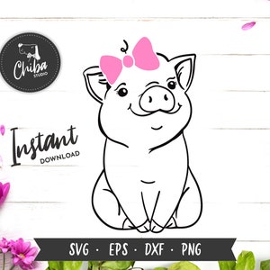 Download Cute Pig Svg Baby Pig Svg Farm Animal Svg Farmhouse Svg Etsy