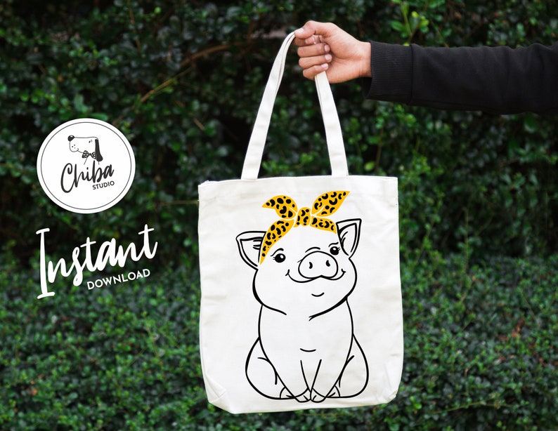 Download Pig svg Pig with bandana svg Baby pig svg Pig face svg | Etsy