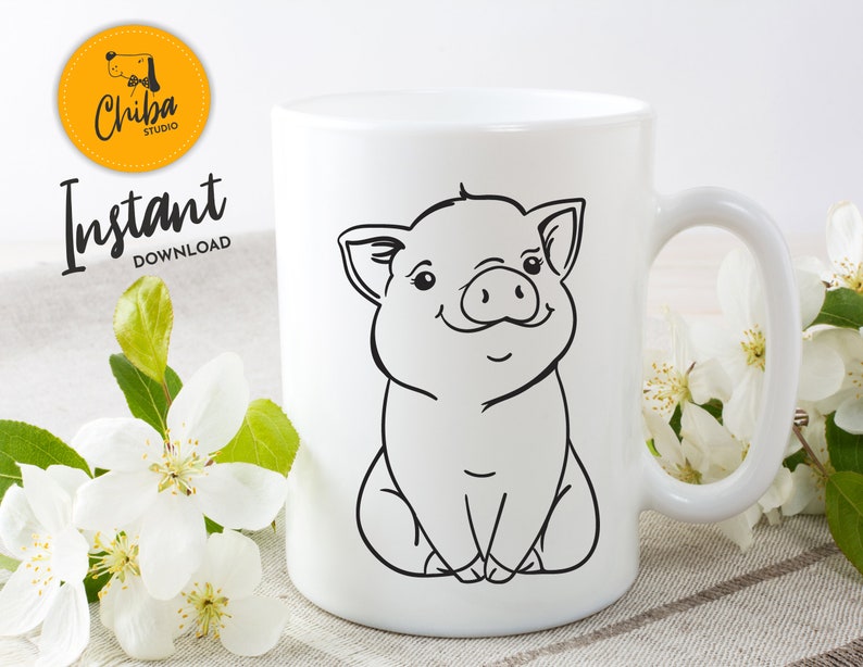 Download Cute Pig svg Baby pig svg Farm animal svg Farmhouse svg | Etsy