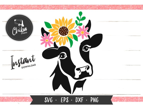 Download Cow Svg Cow With Flowers Svg Cute Cow Svg Cowgirl Svg Cow Etsy